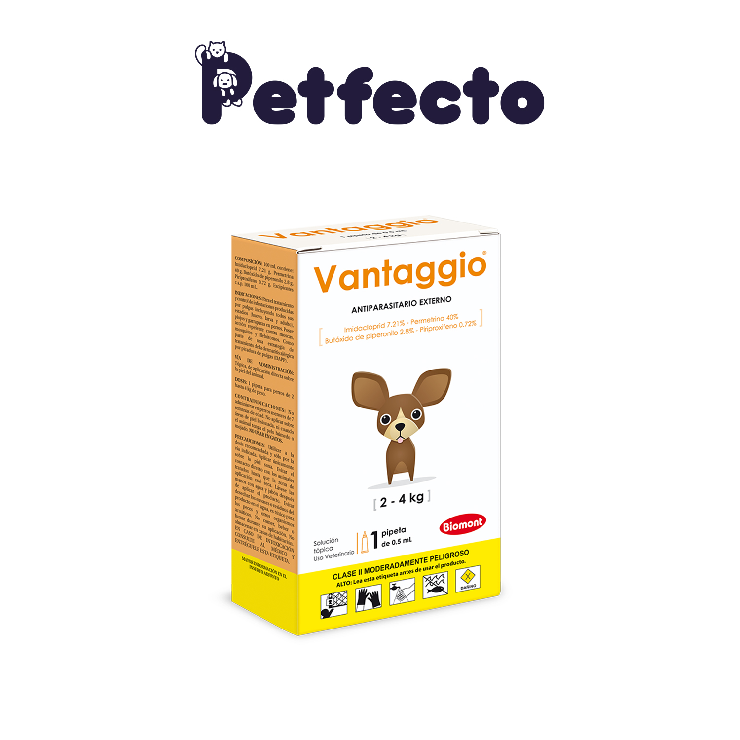 ANTIPULGA PARA PERRO- VANTAGGIO (2 – 4 KG.) - 1