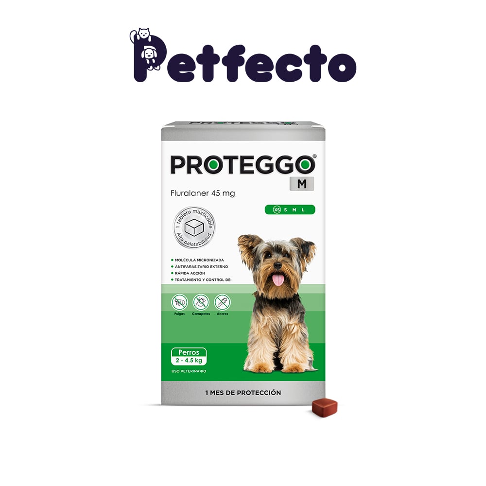 ANTIPULGAS PARA PERROS - PROTEGGO M (2 – 4.5 KG.) - 1