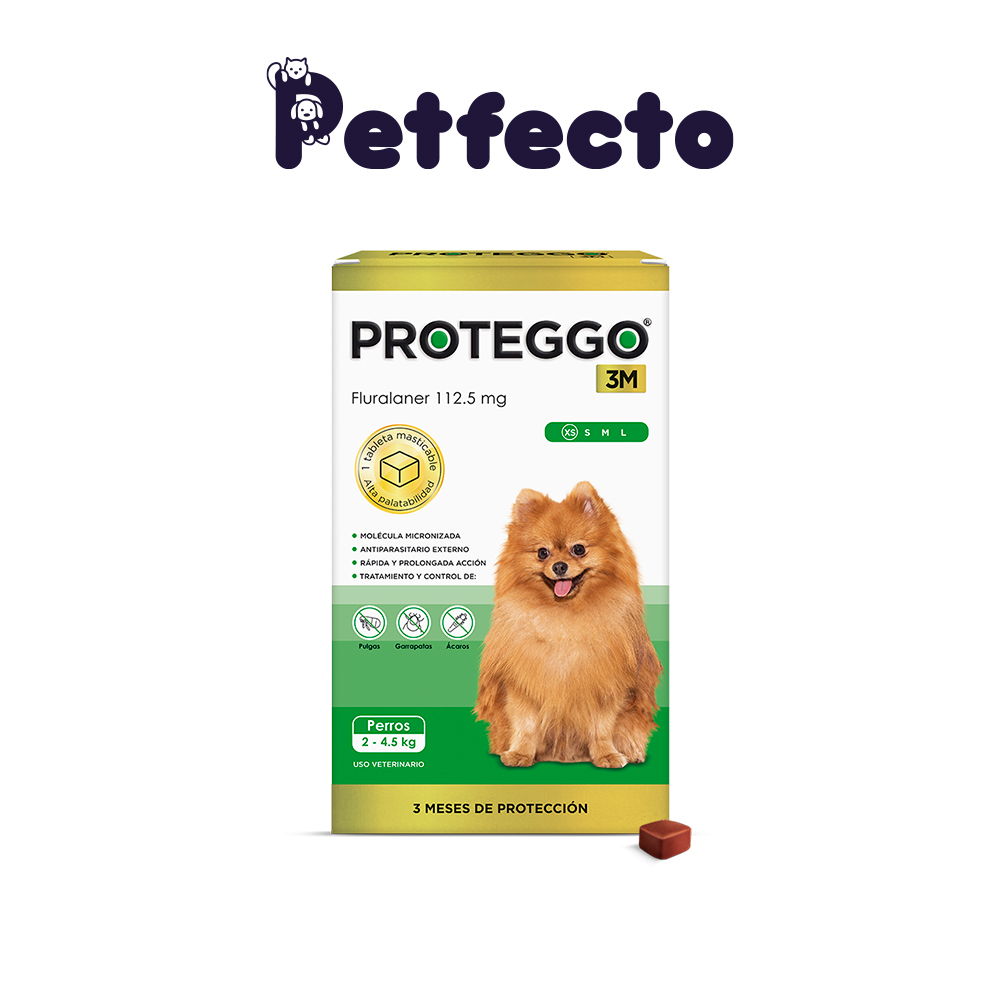 ANTIPULGAS PARA PERROS - PROTEGGO 3M (2 – 4.5 KG.) - 1