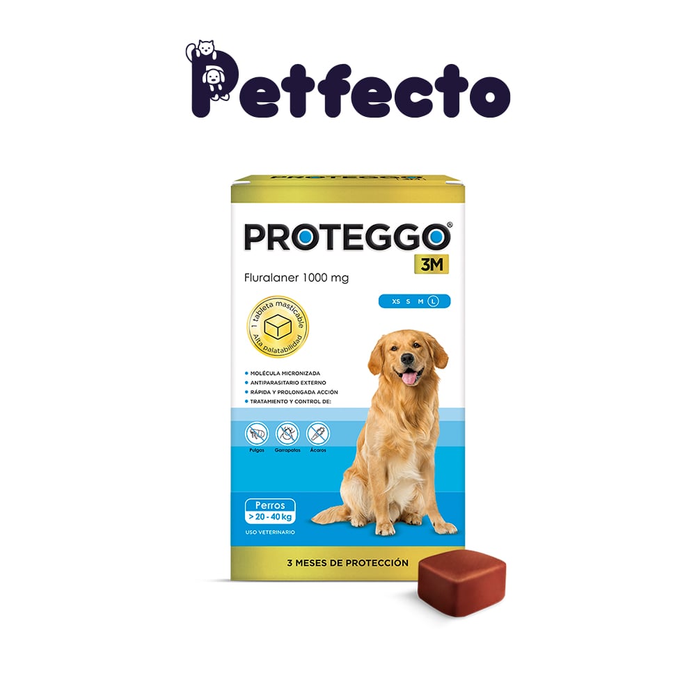 ANTIPULGAS PARA PERROS - PROTEGGO 3M (>20 – 40 KG) - 1
