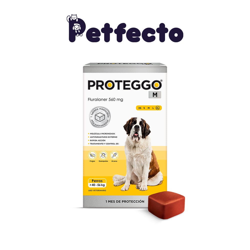ANTIPULGAS PARA PERRO - PROTEGGO M (>40 – 56 KG.) - 1