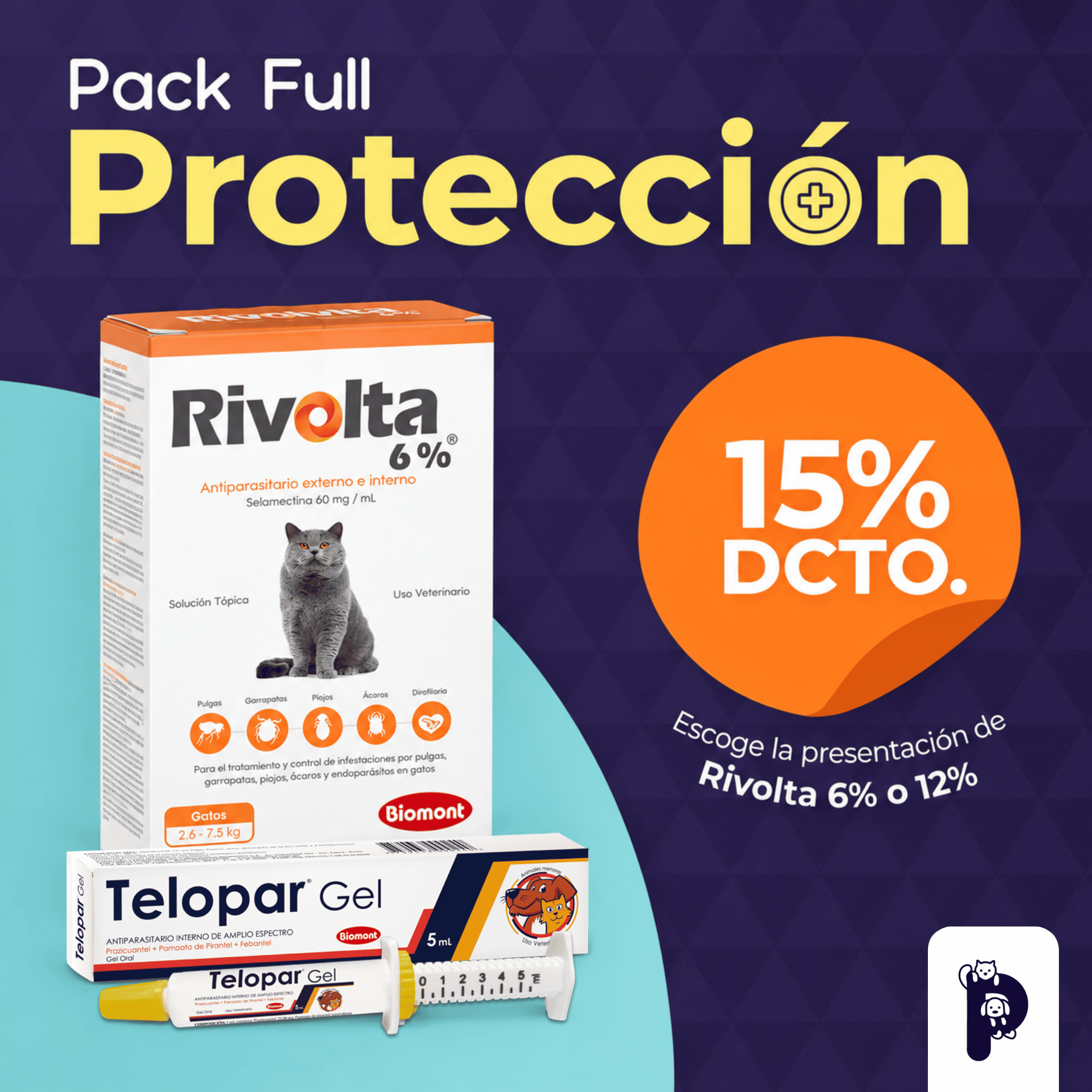 PACK FULL PROTECCIÓN( RIVOLTA + TELOPAR 5ML) - 1