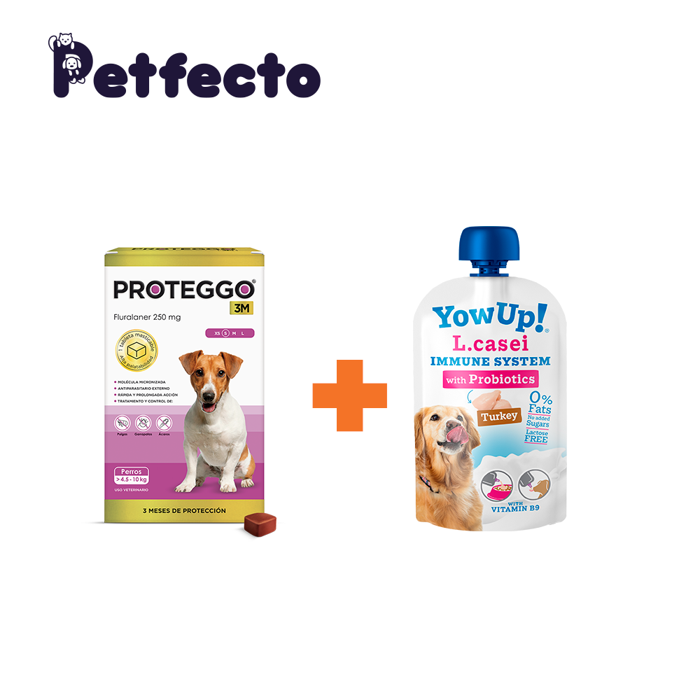 ANTIPULGAS PARA PERROS - 3 MESES (>4,5 – 10 KG.) + 1 YOGURT PROBIÓTICO - 1