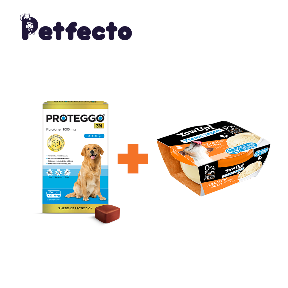 ANTIPULGAS PARA PERROS - 3 MESES (>20 – 40 KG.) +1 HELADO SALMÓN TARTAR - 1
