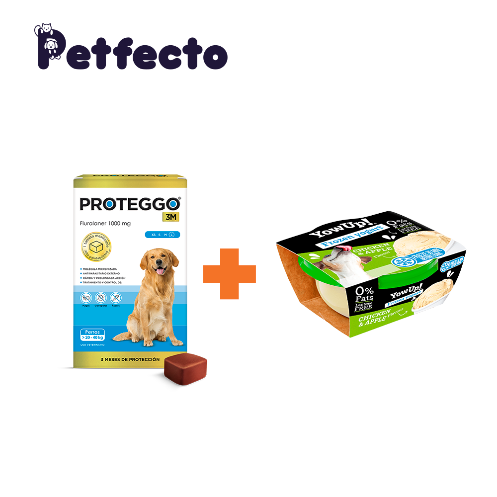 ANTIPULGAS PARA PERROS - 3 MESES (>20 – 40 KG.) +1 HELADO CHICKEN AND APPLE - 1