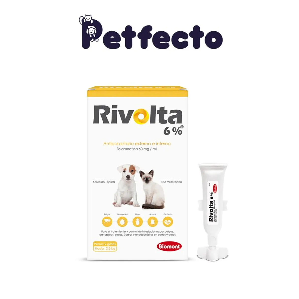 RIVOLTA 6% X0.25 ML (HASTA 2.5 KG.) - ANTIPULGAS PARA GATOS - 1