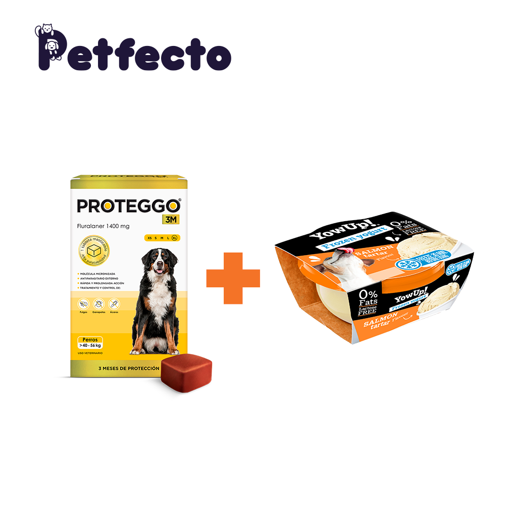 ANTIPULGAS PARA PERROS - 3 MESES (>40 – 56 KG.) +1 HELADO SALMÓN TARTAR - 1