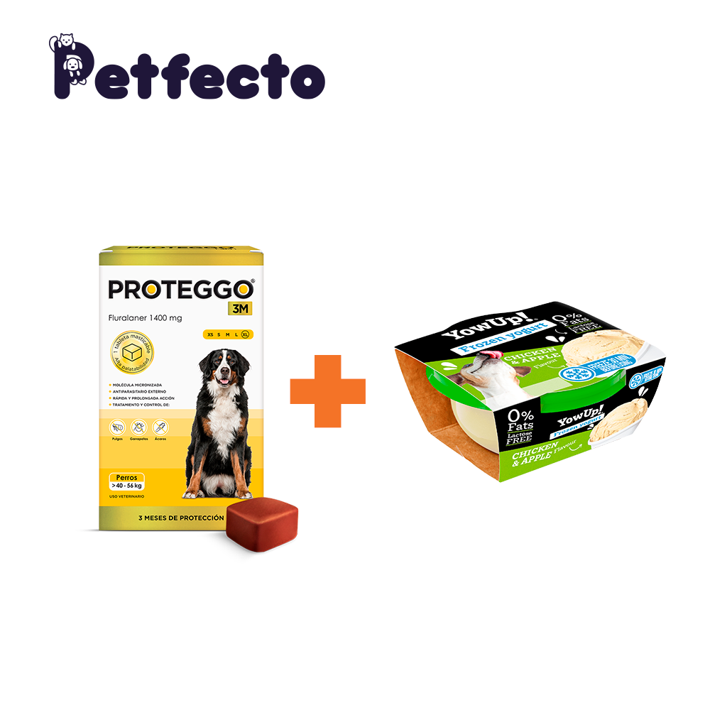 ANTIPULGAS PARA PERROS - 3 MESES (>40 – 56 KG.) +1 HELADO CHICKEN AND APPLE - 1