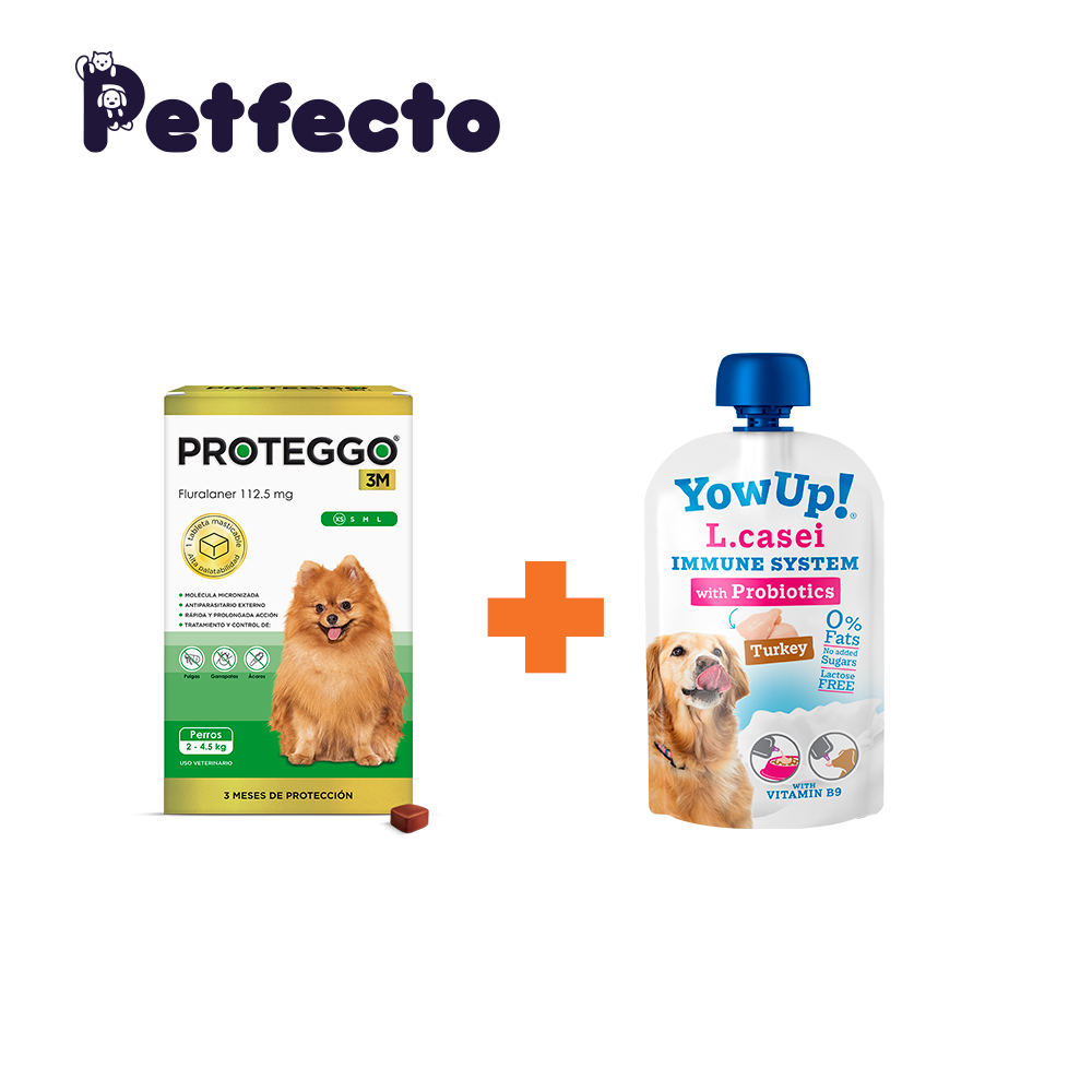 ANTIPULGAS PARA PERROS - 3 MESES (2 – 4.5 KG.) +1 YOGURT PROBIÓTICO - 1