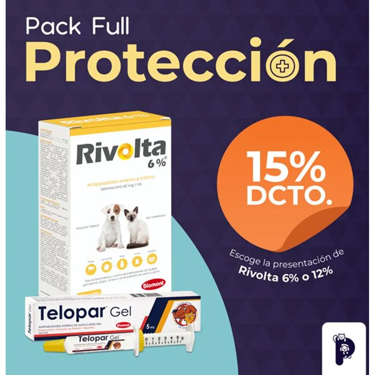 PACK FULL PROTECCIÓN (RIVOLTA 6% X 0.25 ML+ TELOPAR 5 ML) - 1
