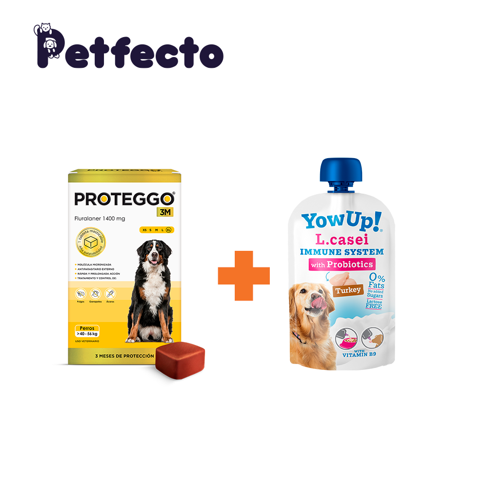 ANTIPULGAS PARA PERROS - 3 MESES (>40 – 56 KG.) + 1 YOGURT PROBIÓTICO - 1