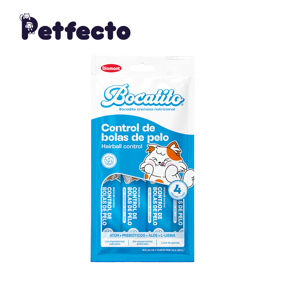 BOCATITO CONTROL DE BOLAS DE PELO (BOLSA X 4 SACHETS) - 1