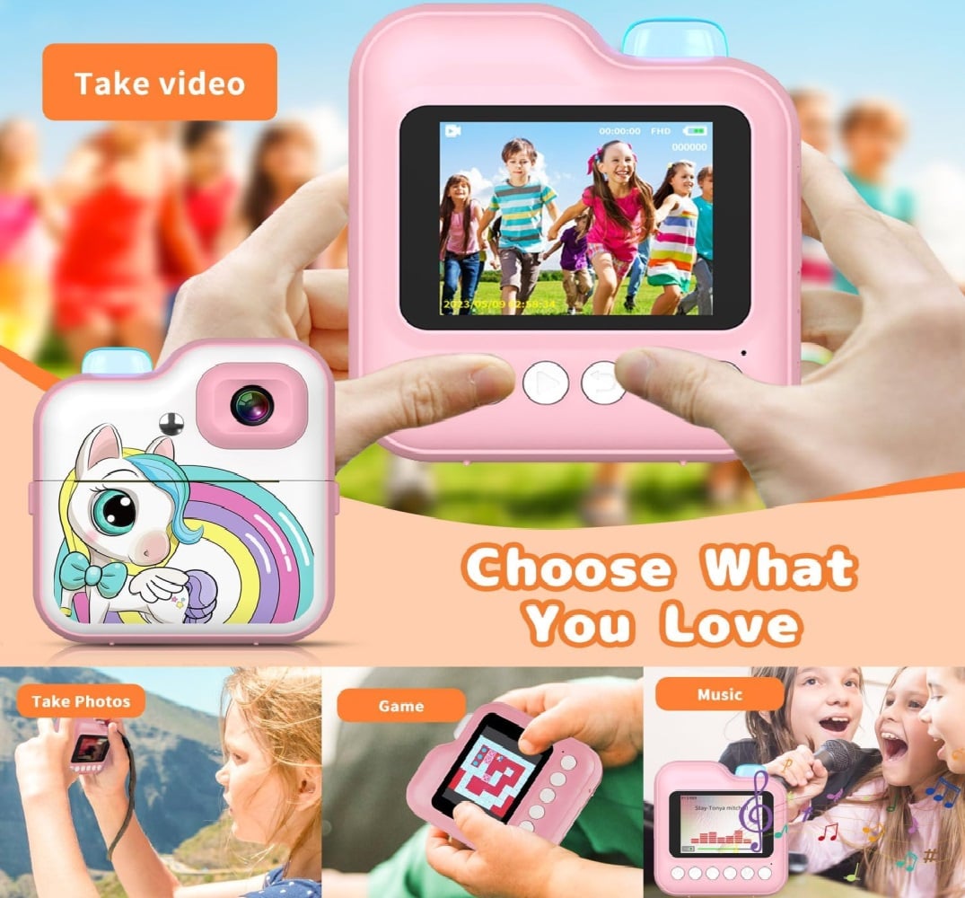 CÁMARA DIGITAL INFANTIL UNICORNIO CON IMPRESIÓN TÉRMICA - 3