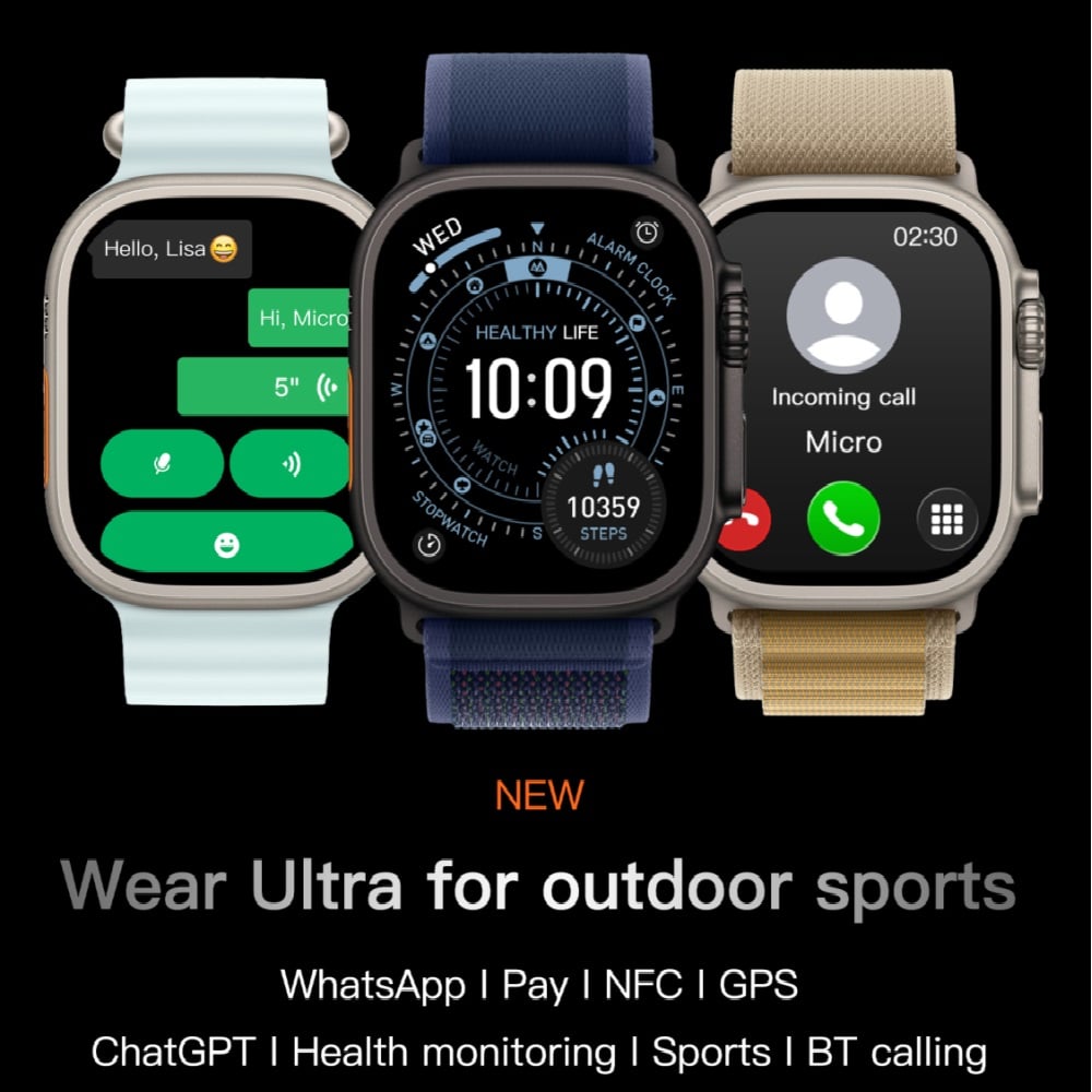 Smartwatch Microwear Watch Ultra 5 Plus AMOLED | Llamadas Bluetooth | 1GB | Android y iPhone | IP68 - 4