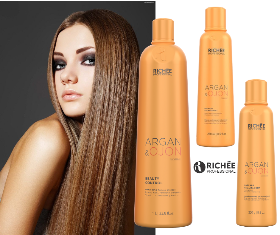 KIT ALISADO RICHEE PROFESSIONAL R ARGAN E OJON 3 PASOS - 1