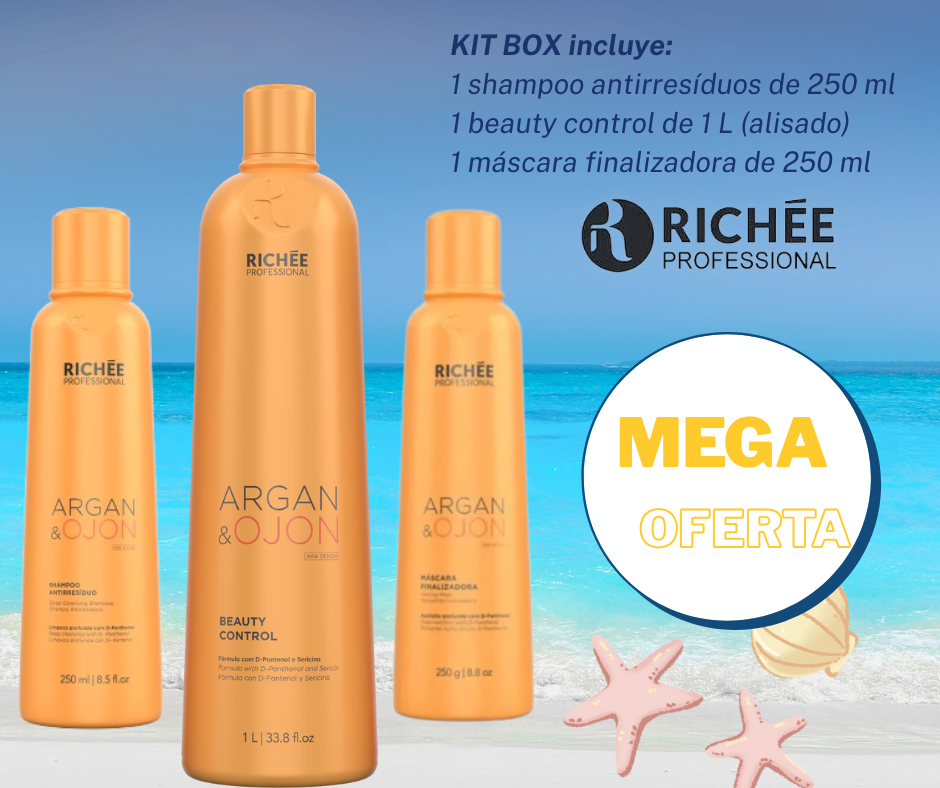 KIT ALISADO RICHEE PROFESSIONAL R ARGAN E OJON 3 PASOS - 2