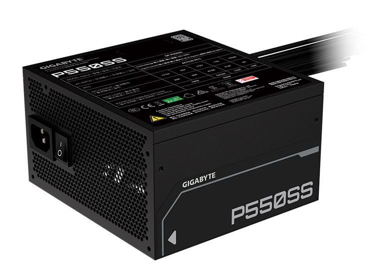 Alimentatore GIGABYTE P550SS 550W – 80 PLUS Silver, Modulare, PCIe 5.0, ATX 3.0, Ventola 120mm – Spina Europea