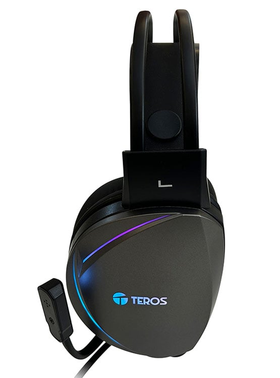 AURICULARES GAMING TEROS TE-8170N ESTÉREO 7.1, MICRÓFONO, CONECTOR USB, NEGRO, LUCES RGB - 3