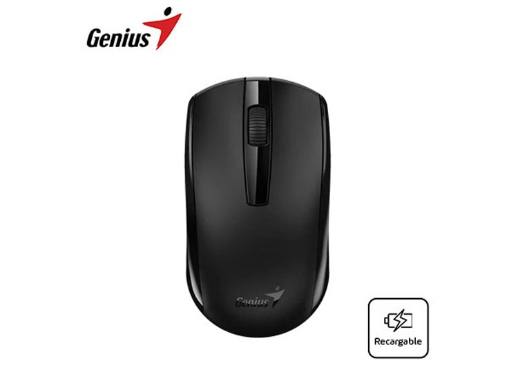 MOUSE GENIUS ECO-8100 RECARGABLE WIRELESS BLUEEYE BLACK - 1