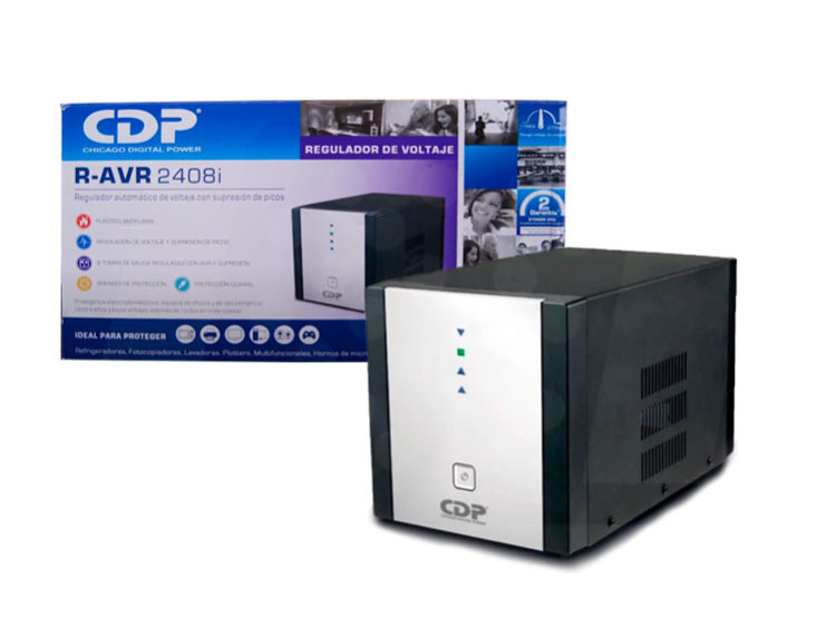 ESTABILIZADOR CDP R-AVR2408I 2400VA/1200W 8 SALIDAS (R-AVR2408I) - 3