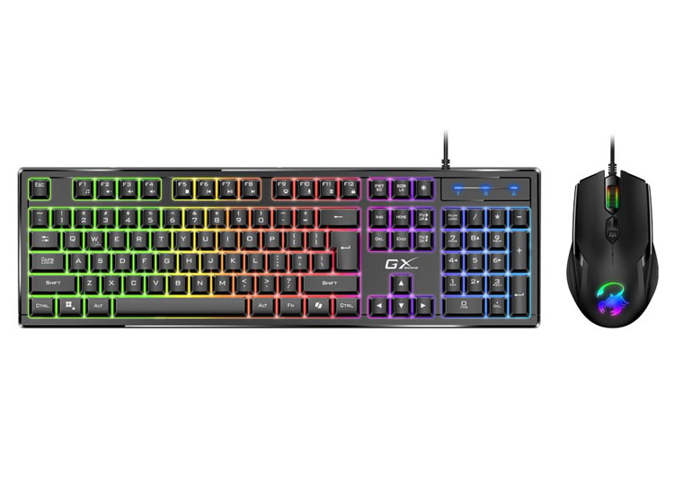 TECLADO GENIUS + MOUSE GX SCORPION KM-GX6 AI COPILOT GAMING RGB 19 TECLAS ANTI-GHOSTING 3200DPI BLACK (31330010401) - 1