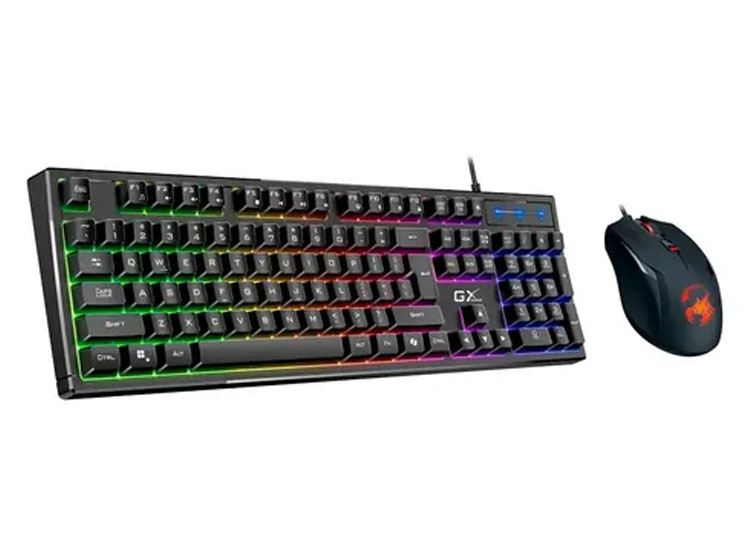 TECLADO GENIUS + MOUSE GX SCORPION KM-GX6 AI COPILOT GAMING RGB 19 TECLAS ANTI-GHOSTING 3200DPI BLACK (31330010401) - 3