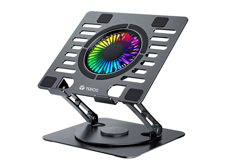 COOLER TEROS TE-7132N, COMPATIBLE CON NOTEBOOKS DE HASTA 15.6', 1 FAN DE 11 CM - 1