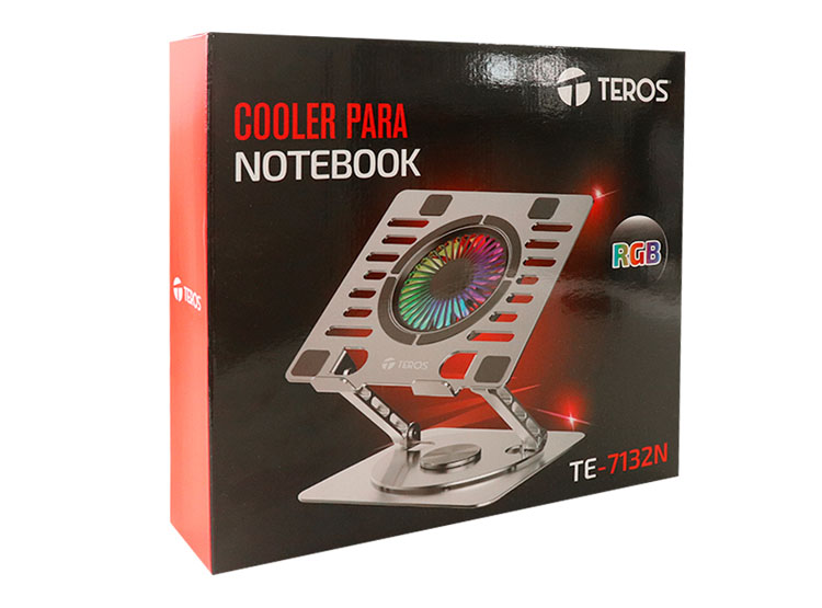 COOLER TEROS TE-7132N, COMPATIBLE CON NOTEBOOKS DE HASTA 15.6', 1 FAN DE 11 CM - 5