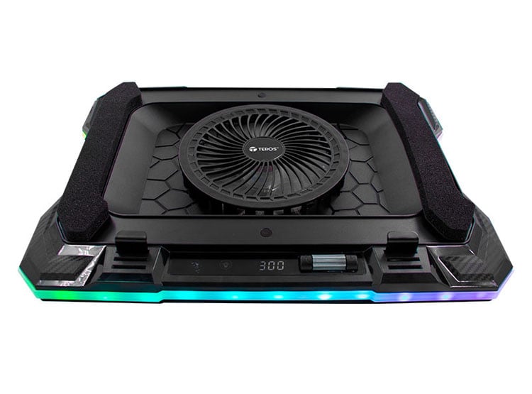 COOLER TEROS TE-7133N RGB, COMPATIBLE CON NOTEBOOKS DE 14' HASTA 19' - 5