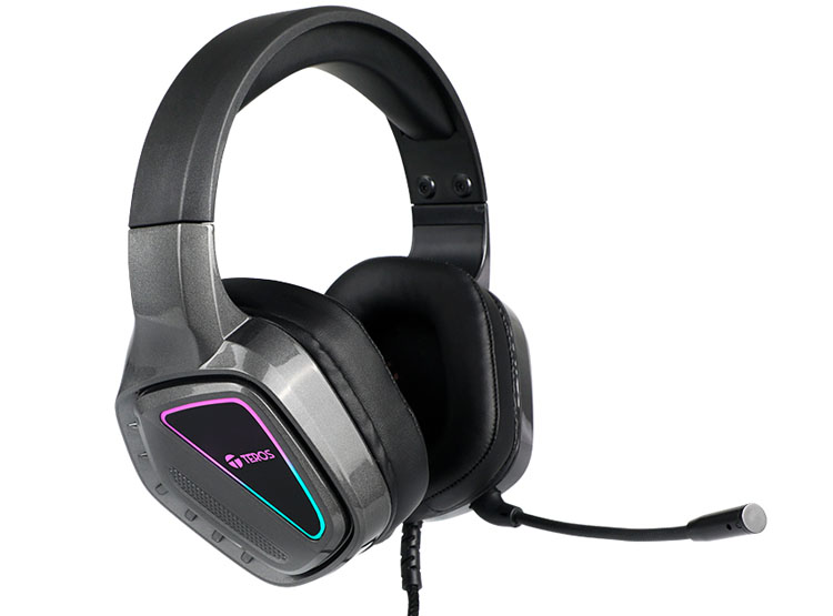 AURICULARES GAMING TEROS TE-8171N, ESTÉREO, MICRÓFONO, LUCES RGB - 1