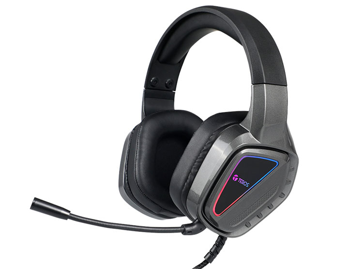AURICULARES GAMING TEROS TE-8171N, ESTÉREO, MICRÓFONO, LUCES RGB - 2