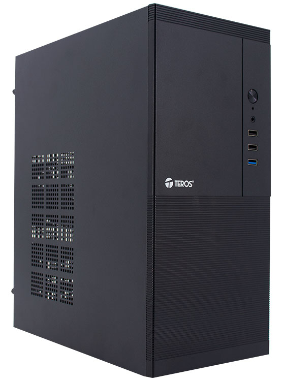 CASE TEROS TE-1033S, MINI TOWER ATX, 250 W, USB 3.0 / 2.0, AUDIO HD, NEGRO - 1