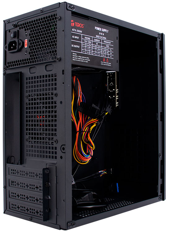 CASE TEROS TE-1034S, MINI TOWER ATX, 250 W, USB 3.0 / 2.0, AUDIO HD, NEGRO - 2