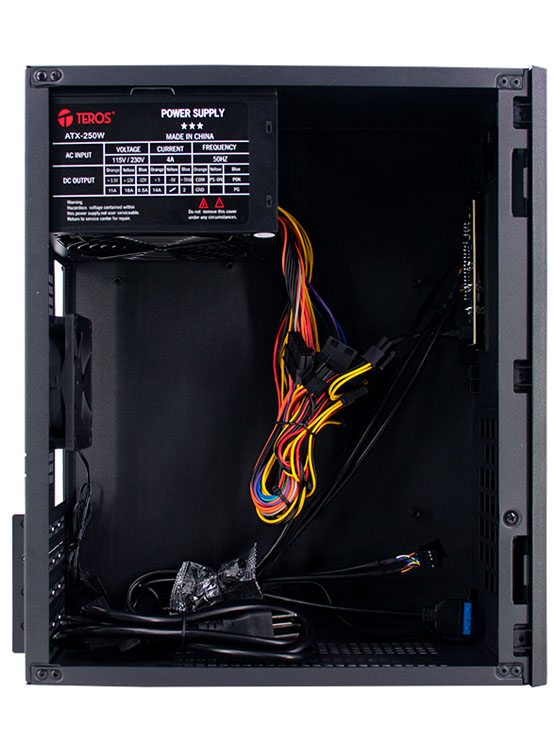 CASE TEROS TE-1034S, MINI TOWER ATX, 250 W, USB 3.0 / 2.0, AUDIO HD, NEGRO - 3