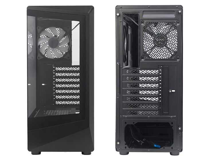CASE GAMER TEROS TE-1321G, MID TOWER, USB 3.0 / USB 2.0, AUDIO, VENTILADOR ARGB, NEGRO - 3