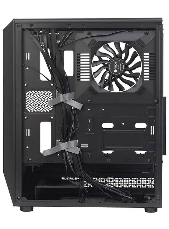 CASE GAMER TEROS TE-1321G, MID TOWER, USB 3.0 / USB 2.0, AUDIO, VENTILADOR ARGB, NEGRO - 6