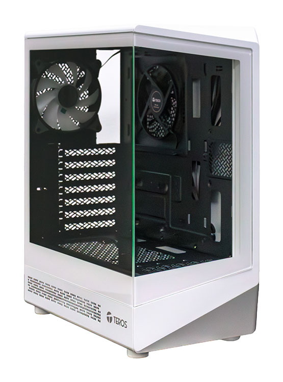 CASE GAMER TEROS TE-1322G, MID TOWER, USB 3.0 / USB 2.0, AUDIO, VENTILADOR ARGB, BLANCO - 1