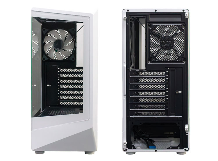 CASE GAMER TEROS TE-1322G, MID TOWER, USB 3.0 / USB 2.0, AUDIO, VENTILADOR ARGB, BLANCO - 3