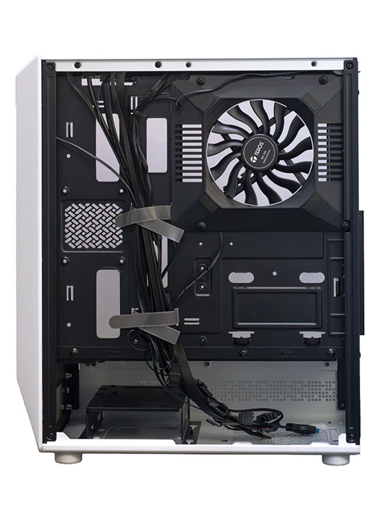 CASE GAMER TEROS TE-1322G, MID TOWER, USB 3.0 / USB 2.0, AUDIO, VENTILADOR ARGB, BLANCO - 6