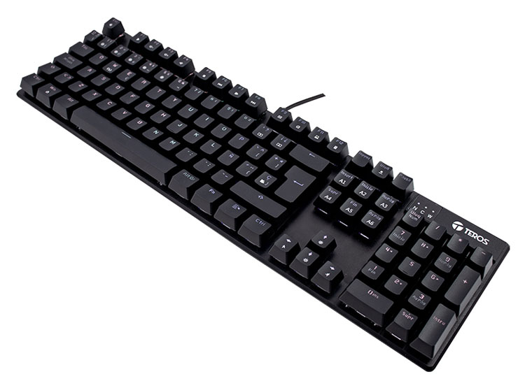 TECLADO MECÁNICO TE-4068G, RETROILUMINACIÓN RAINBOW, USB 2.0, ESPAÑOL, COLOR NEGRO - 3