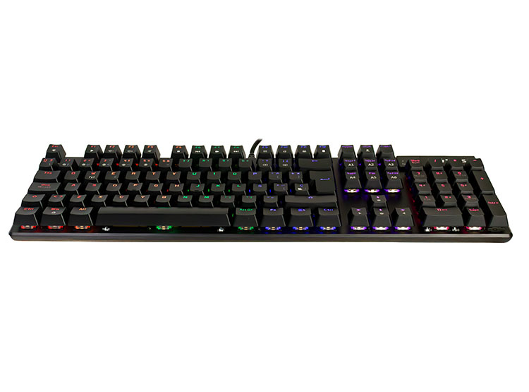 TECLADO MECÁNICO TE-4068G, RETROILUMINACIÓN RAINBOW, USB 2.0, ESPAÑOL, COLOR NEGRO - 4