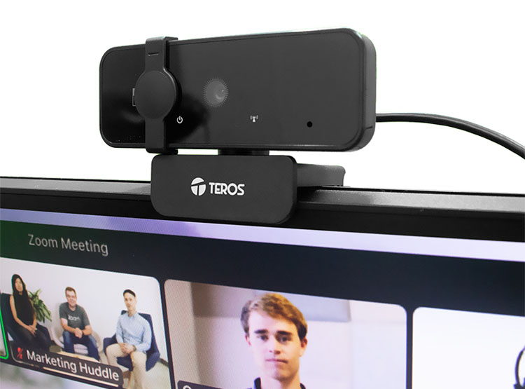 WEBCAM TEROS TE-9072, 2K, MICRÓFONO INCORPORADO, USB 2.0 - 2