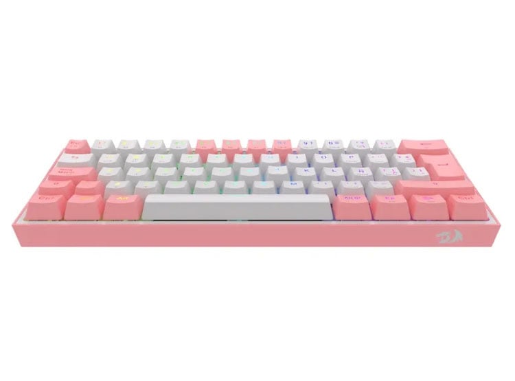 TECLADO REDRAGON FIZZ PRO WIRELESS. SPANISH K616-RGB-PW WHITE/PINK - 2