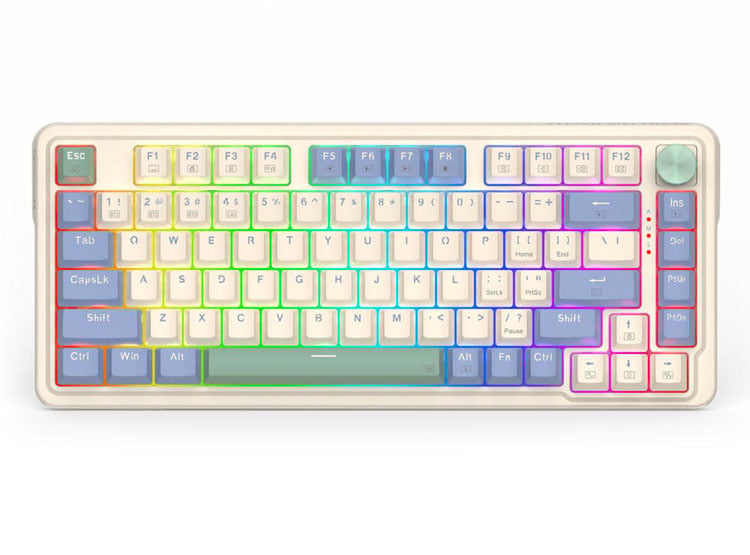 TECLADO REDRAGON UCALPRO-RGB WIRELESS ENGLISH K673CPG PASTEL - 1