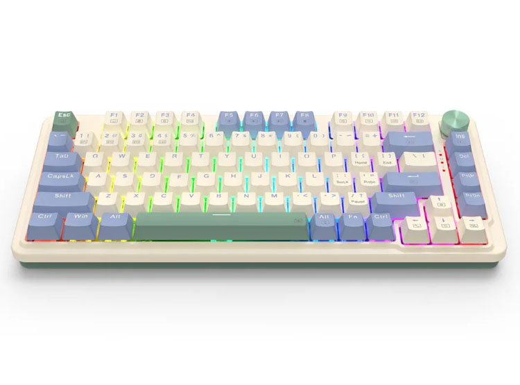 TECLADO REDRAGON UCALPRO-RGB WIRELESS ENGLISH K673CPG PASTEL - 2