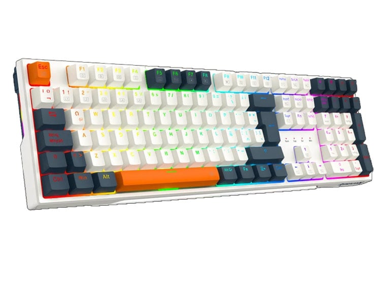 TECLADO REDRAGON TRUNDLE K668WBO-RGB IDIOMA ESPAÑOL - 2