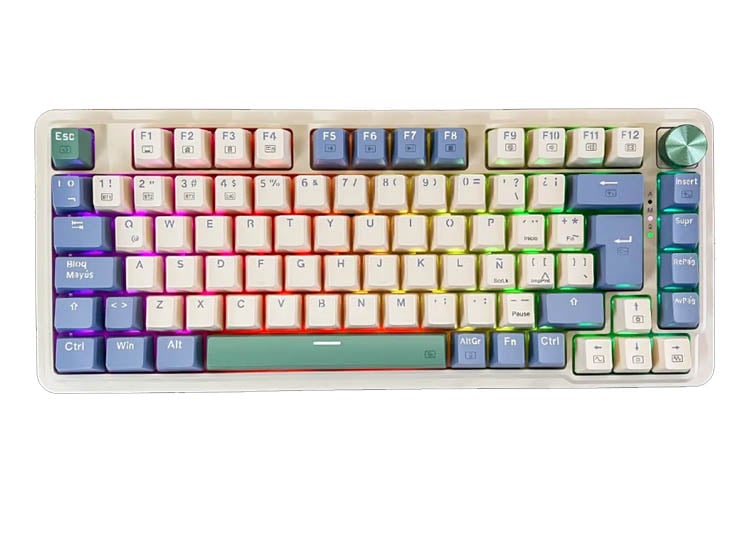 TECLADO REDRAGON UCALPRO-RGB WIRELESS IDIOMA ESPAÑOL K673CPG PASTEL - 1