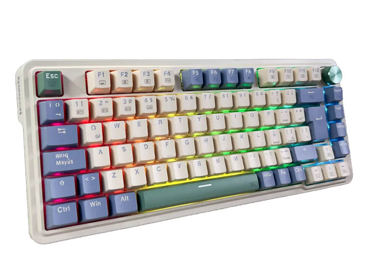 TECLADO REDRAGON UCALPRO-RGB WIRELESS IDIOMA ESPAÑOL K673CPG PASTEL - 3