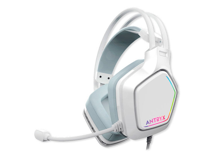 AUDIFONO C/MICROFONO ANTRYX ENIGMA SE WHITE 7.1 VIRTUAL, VIBRADOR, USB (AGH-7320WR7V) - 2