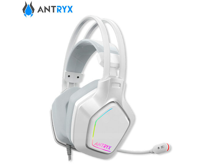 AUDIFONO C/MICROFONO ANTRYX ENIGMA SE WHITE 7.1 VIRTUAL, VIBRADOR, USB (AGH-7320WR7V) - 3